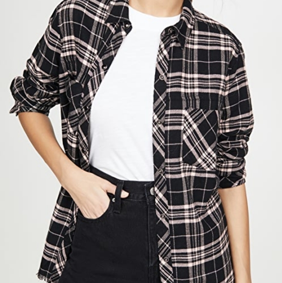 Rails Tops - NWT Rails Leo Button down In Onyx Peach
